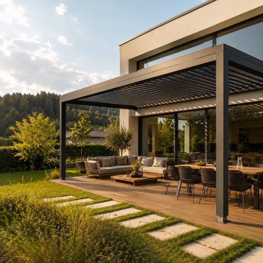 Rešitev za več udobja. ☀️

Bioklimatska pergola se prilagodi različnim prostorom, slogom bivanja in vremenskim razmeram — od domače terase do prestižnega zunanjega kotička za sprostitev.

Z nastavljivimi lamelami enostavno uravnavate svetlobo, senco in zračenje, hkrati pa ustvarite eleganten zunanji prostor, ki ga lahko uporabljate skozi večji del leta.

✅ več prijetne sence
✅ naravno prezračevanje
✅ zaščita pred soncem in rahlim dežjem
✅ sodoben videz terase
✅ možnost LED osvetlitve in dodatnih ZIP senčil

Naj vaša terasa postane prostor, kjer boste z veseljem preživljali več časa.

📩 Pišite nam za svetovanje in ponudbo.
prodaja@tehrol.com

#Tehrol #HišaSenčil #BioklimatskaPergola #Pergola #Senčila #Terasa #SodobenDom #UdobjeNaProstem #ZunanjeBivanje #DomInVrt